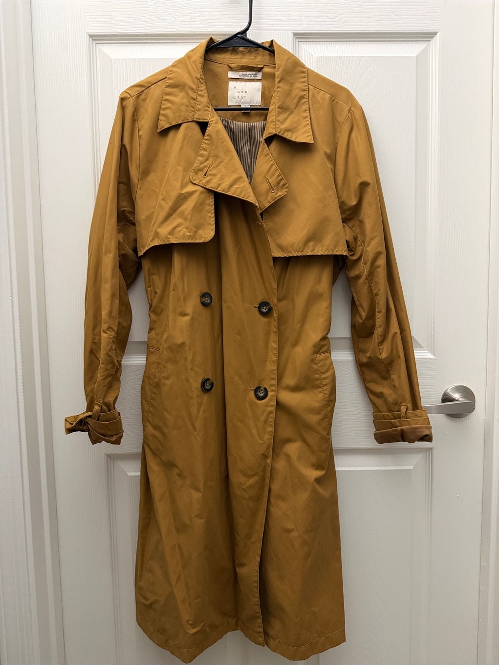 a new day Mustard Trench Coat